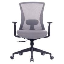 Cadeira dt3 office vicenza 13386-1 ergonômica cinza braço 1d ajuste altura e inclinação apoio lombar - DT3 SPORTS