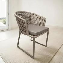 Cadeira E Alumínio Corda Náutica, Para Área Externa/ Interna