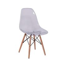 Cadeira Eames Base Madeira e Incolor