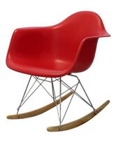 Cadeira Eames com Braco Base Balanco Vermelho Fosco - 24502