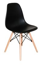 Cadeira Eames Com Pés De Madeira, Preta Or design - UNIVERSAL MIX