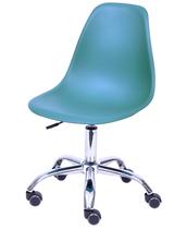 Cadeira Eames com Rodizio Polipropileno Azul Petroleo - 43042
