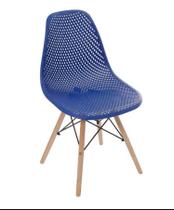 Cadeira Eames Design Colméia Eloisa Colorida, Azul Escuro