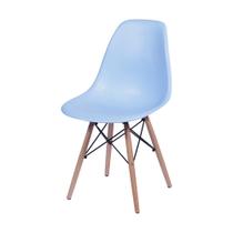 Cadeira Eames DSW Base Madeira - Azul