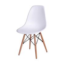 Cadeira Eames DSW Base Madeira - Branca