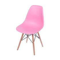 Cadeira Eames DSW Base Madeira cor Rosa