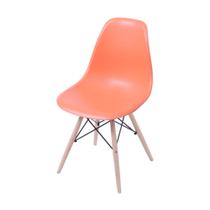 Cadeira Eames DSW Base Madeira - Laranja Cadeira Eames DSW Base Madeira - Laranja