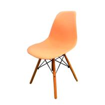 Cadeira Eames DSW Base Madeira - Salmão