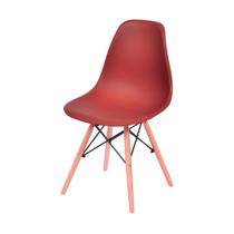 Cadeira Eames DSW Base Madeira - Telha