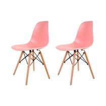 Cadeira Eames Dsw Madeira Cx 2 Rosa
