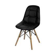 Cadeira Eames Eiffel Botone Sala De Jantar 44X39X83Cm Preto