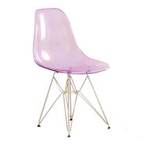 Cadeira Eames Eiffel DKR com base de metal cromado