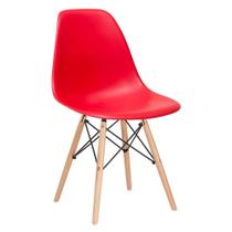 Cadeira Eames Eiffel DSW - Vermelho - Madeira clara - Mobili