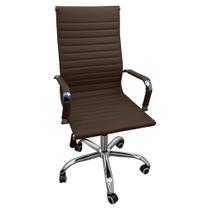 Cadeira Eames Esteirinha Presidente Escritório Boston Eames Alta - Marrom