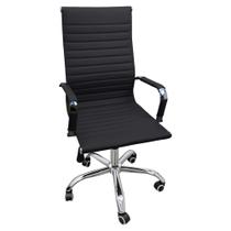 Cadeira Eames Esteirinha Presidente Escritório Boston Eames Alta - Preto Preta