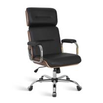 Cadeira Eames para Escritório Linha Capa em Madeira Preto - Design Office Móveis