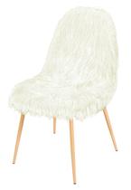 Cadeira Eames Pelinho Branco com Base Metal - 50000 - Sun House