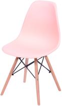 Cadeira Eames Polipropileno Salmao Base Madeira - 43038