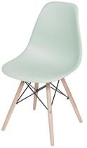 Cadeira Eames Polipropileno Verde Claro Fosco Base Madeira - 49330