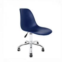 Cadeira Eames PP Azul Bic Empório Tiffany Office Cromada