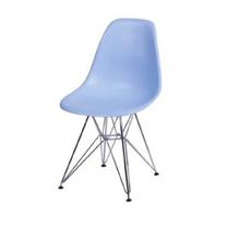 Cadeira Eames Pp Azul Eiffel Cromada