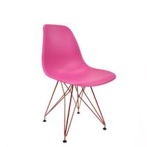 Cadeira eames pp rosa chiclete eiffel cobre