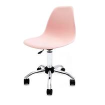 Cadeira eames pp rosa office cromada