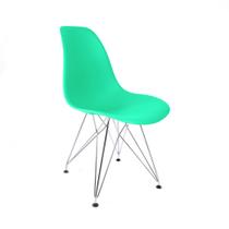 Cadeira eames pp verde tiffany eiffel cromada