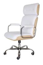 Cadeira Eames Presidente Linha Capa em Madeira Branco Cadeira Eames Presidente Linha Capa em Madeira Branco