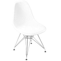 Cadeira Eames Rendada Em Polipropileno Com Base DSR Cromada