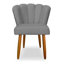 Cadeira Eames Sala Jantar Penteadeira Pétala Suede Cinza - INCASA DECOR - Doce Lar Decorações