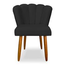 Cadeira Eames Sala Jantar Penteadeira Pétala Suede Preto - INCASA DECOR