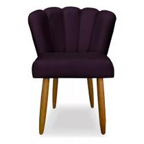 Cadeira Eames Sala Jantar Penteadeira Pétala Veludo Roxo - INCASA DECOR