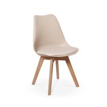 Cadeira Eames Wood Leda Design - Nude - Magazine Decor