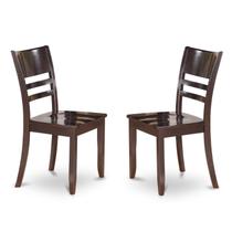 Cadeira East West Furniture LYC-CAP-W de madeira maciça, conjunto de 2 Cadeira East West Furniture LYC-CAP-W de madeira maciça, conjunto de 2