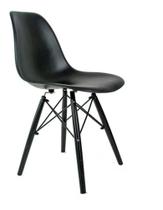 Cadeira eiffel eames black inteira preta