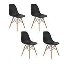 Cadeira Eiffel Wood kit com 4 - Top Chairs