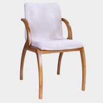 Cadeira Elvas Estrutura Nozes Vários Tecidos em Linho e Veludo - Datelli Design