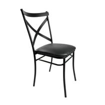 Cadeira Em Aço Ferro Linha Luxo Cozinha Buffet Empilháveis