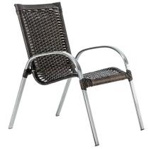 Cadeira em aluminio italian fibra sintetica - Elegant Deccor