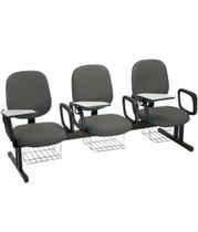 Cadeira em longarina para Escolas Linha Uno Cinza Cadeira em longarina para Escolas Linha Uno Cinza