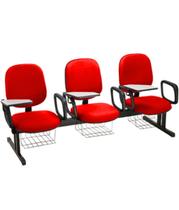 Cadeira em longarina para Escolas Linha Uno Vermelho Cadeira em longarina para Escolas Linha Uno Vermelho