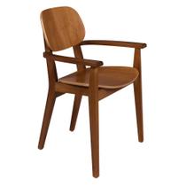 Cadeira em madeira Tauarí com braços Amêndoa - London - Tramontina