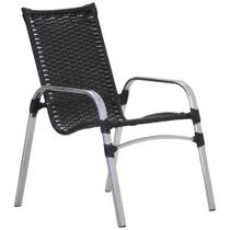 Cadeira Emily em Alumínio Para Área, Jardim, Piscina Trama