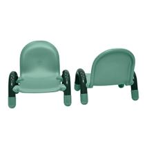 Cadeira Empilhável Angeles Baseline Verde-azulado, Assento 13 cm Pacote com 2 unidades