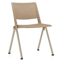 Cadeira Empilhável Fixa Lift F02 Base Aço Nude - Lyam Decor Cadeira Empilhável Fixa Lift F02 Base Aço Nude - Lyam Decor