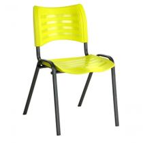 Cadeira Empilhável Iso Linha Polipropileno Iso Amarelo Cadeira Empilhável Iso Linha Polipropileno Iso Amarelo
