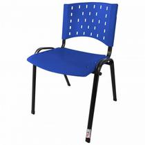 Cadeira Empilhável Plástica Azul 10 Unidades - ULTRA Móveis