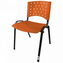 Cadeira Empilhável Plástica Laranja 5 Unidades - ULTRA Móveis