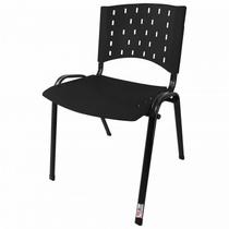 Cadeira Empilhável Plástica Preta - ULTRA Móveis - Ultra Móveis Corporativo